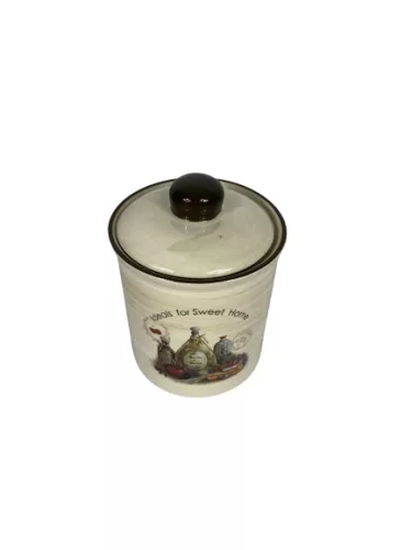 Fűszertartó kerámia Ideals for sweet home felirattal 550 ml bézs barna