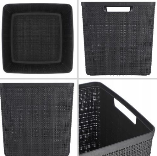 Tároló 28x28x27cm CUBE szürke (KKS)