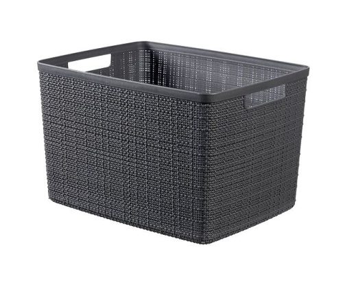 Kosár 36x28x23cm Jute szürke (KKS)