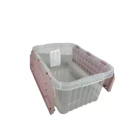 Tároló fedéllel csatos 10 L pink (KKS)