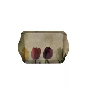 Tálca uzsonnás 21x4,3x2 cm Tulipán mintával