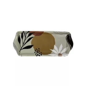 Tálca zserbós 33x14,5x2,5 cm Virágmintás, nappal (KKS)
