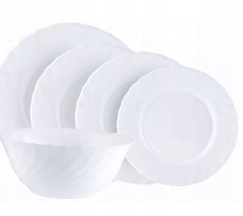 Étkészlet 19 részes OPÁL trianon fehér