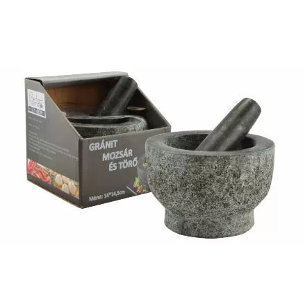 Gránit mozsár törővel (15 cm-es)