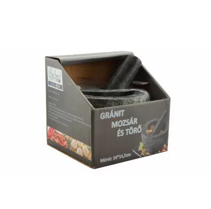 Gránit mozsár törővel (15 cm-es)