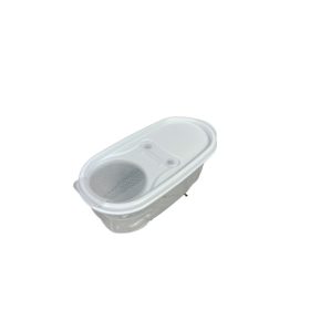   Szárazáru tároló zárható kiöntőnyílással fehér színben (0,6 L-es)