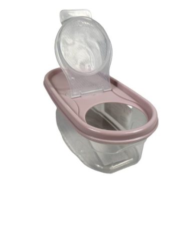 Szárazáru tároló zárható kiöntőnyílással pink színben (0,6 L-es)