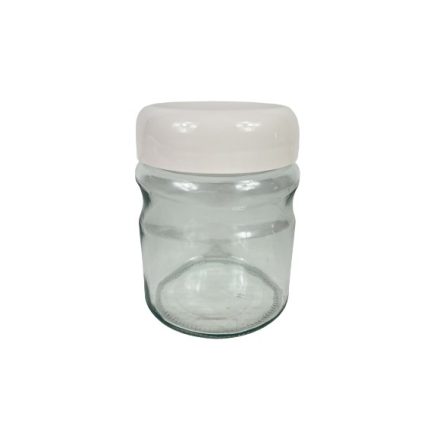 Fűszertartó üveg, műanyag tetővel 0,9 literes fehér (V)