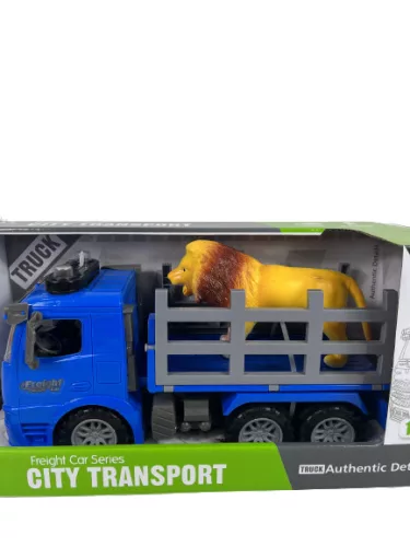 Teherszállító autó oroszlánnal