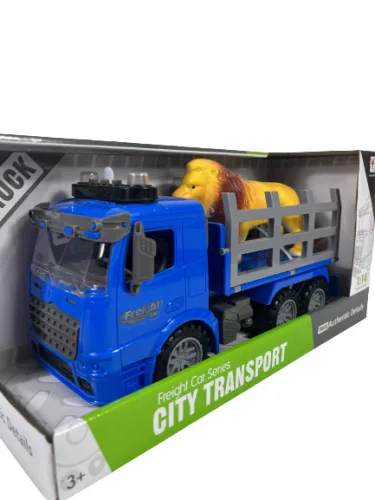 Teherszállító autó oroszlánnal