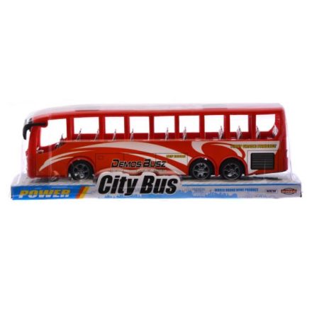 Játék városnéző busz piros