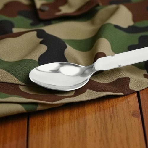 Összecsukható turista evőeszköz szett, kanálgép – rozsdamentes acél 4 az 1-ben