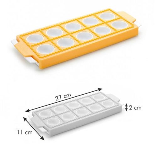 DELICIA műanyag ravioli forma kerek 10 lyukú 27x11x2