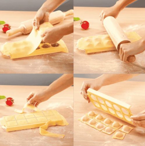 DELICIA műanyag ravioli forma kerek 10 lyukú 27x11x2