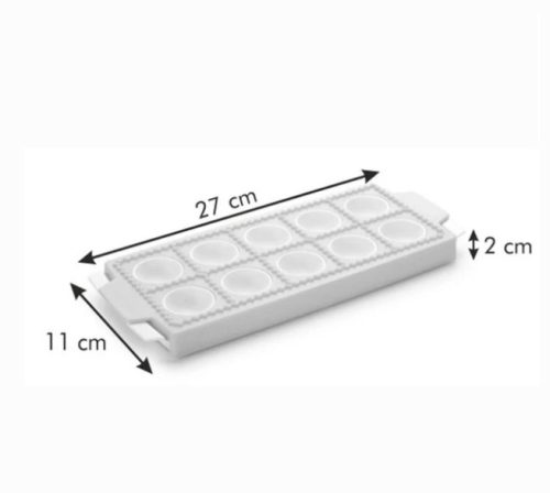 DELICIA műanyag ravioli forma kerek 10 lyukú 27x11x2