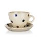 Dots kerámia csésze alátéttel bézs pöttyös mintával (290 ml-es)
