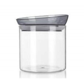MABEL üveg tároló szürke fedővel (650 ml-es)