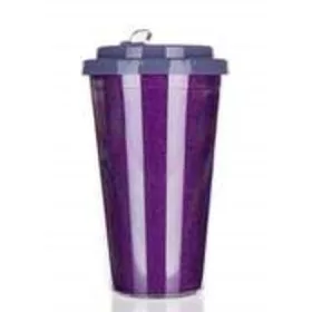 Gliters duplafalu lila termosz (500 ml-es)