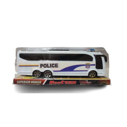 Busz lendkerekes police feliratos szürke