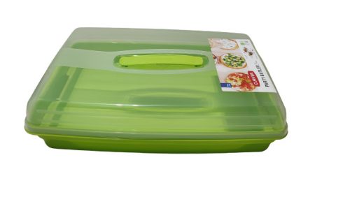 Süteményes doboz szögletes zöld (V)