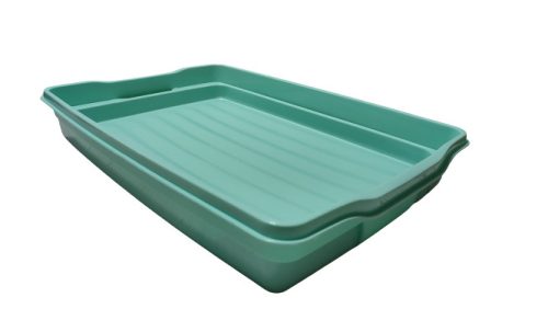 Süteményes doboz szögletes türkiz (V)