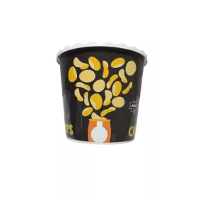 Popcorn tartó chips mintával