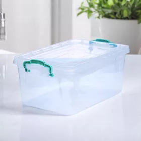 Tárolódoboz 13,7 L 35X23X16,5 CM zöld füllel