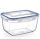 Szögletes tároló doboz, patentzáras tetővel 3000 ml átlátszó