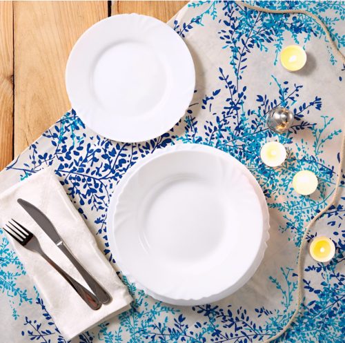 18 részes Luminarc Cadix üveg étkészlet (fehér színben)