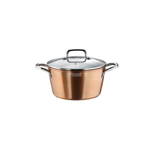 Pintinox MATERIC lábos+üvegfedő bevonatos 24 cm rozsdamentes fül indukciós