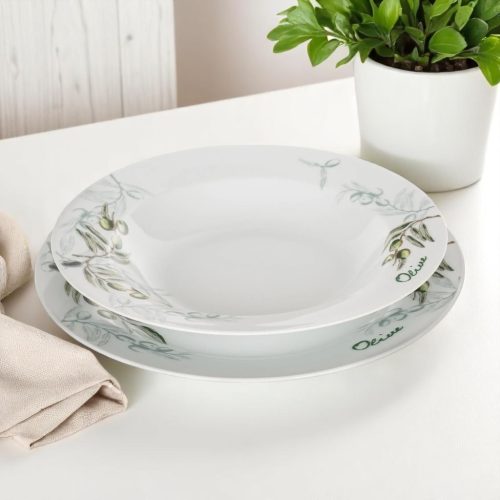 Porcelán tányér szett OLIVES 18 db