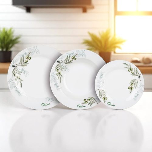 Porcelán tányér szett OLIVES 18 db