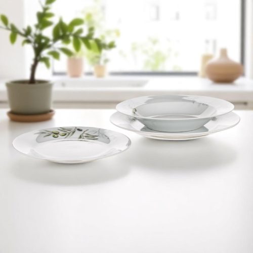 Porcelán tányér szett OLIVES 18 db