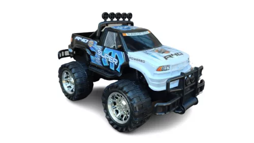 Lendkerekes játék terepjáró fekete-fehér színben