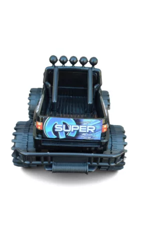 Lendkerekes játék terepjáró fekete-fehér színben