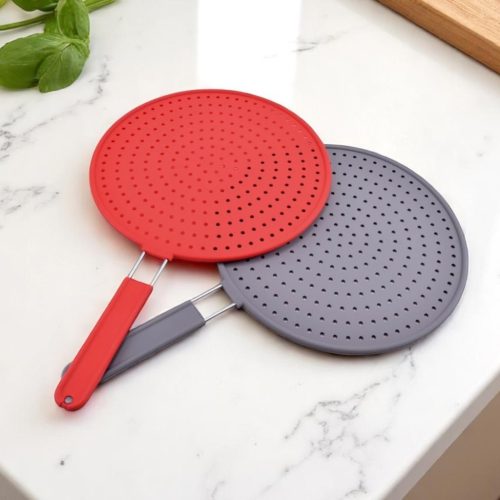 Perfect Home szürke fröccsenésgátló és zsírfogó szilikon (28 cm-es)