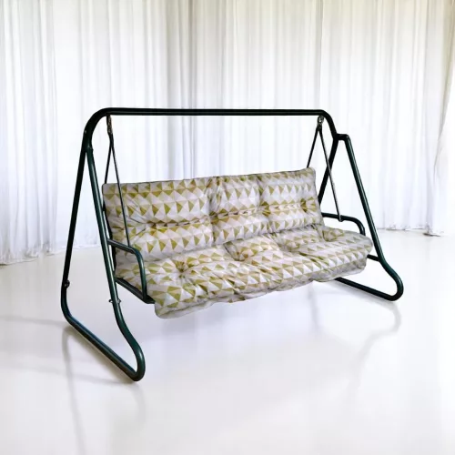 Hintaágy párna 130 cm 2 részes kheki kockás mintával