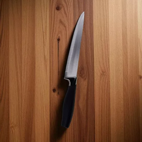 Excellent Houseware Konyhai kés 23 cm – fekete ergonomikus markolattal