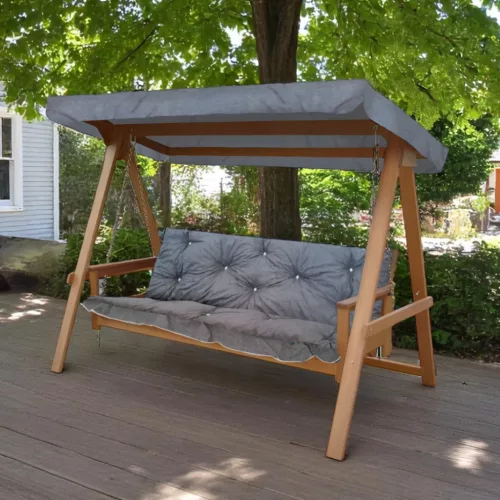 Hintaágy párna 170 cm 3 részes szürke színben