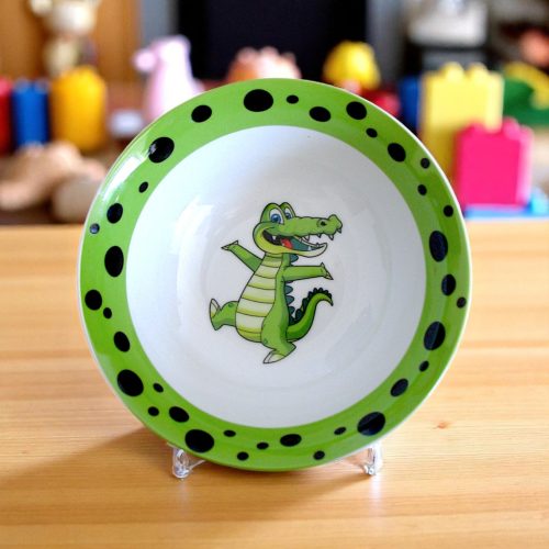 3 db-os gyermek étkészlet (krokodilos)