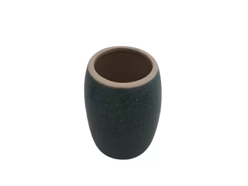 2 db-os STONEWARE szappanadagoló és fogkefe tartó szett (7x7x10,5 cm-es)
