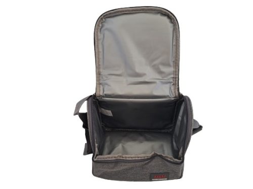 6 L-es hűtőtáska sötétszűrke színben (21x15x19 cm-es)