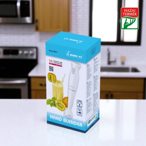Momert 2221 botmixer 300 W – rozsdamentes pengékkel, 2 sebességfokozat, fehér
