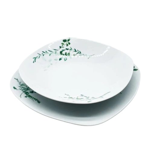 18 részes Berlinger Haus porcelán étkészlet zöld virág mintával