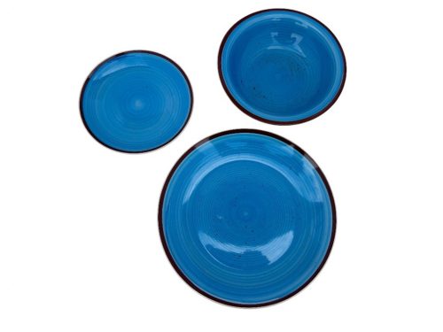 18 részes Harvest porcelán étkészlet (kék színben)