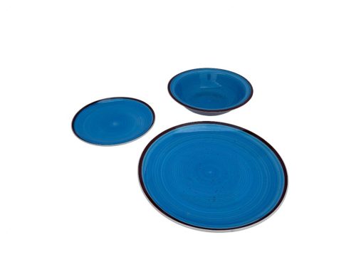 18 részes Harvest porcelán étkészlet (kék színben)