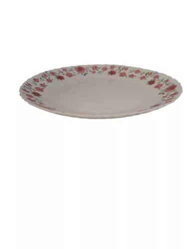Opál lapostányér rózsás mintával (26,8 cm-es)