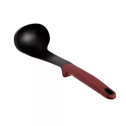 Tálalószett 6 részes + állvány bordó nyél, műanyag Perfect Home