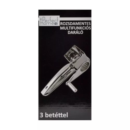 Sajtdaráló 3 betétes rozsdamentes acél Perfect Home