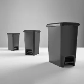 DÜNYA Pedálos slim szemetes kuka 40 L-es antracit